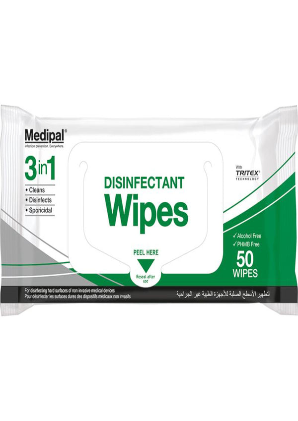 3 in 1 Disinfectant multipurpose wipes (50 pack)